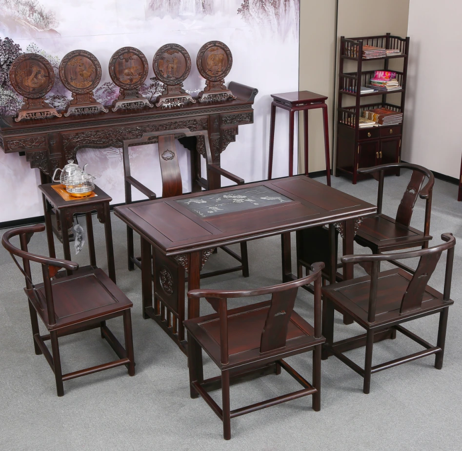 茶台7件套黑酸枝