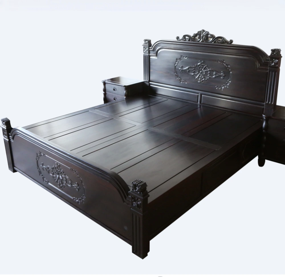 黑酸枝大床三件套