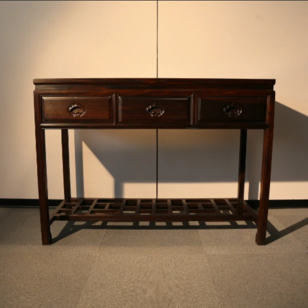 新中式黑酸枝学习桌 宽110厚45厘米