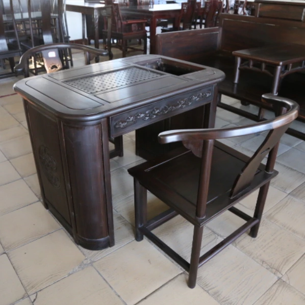 休闲茶台三件套 黑酸枝 茶台宽100厘米